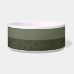 Two-Tone Moss Green Pet Bowl – Customizable<br><div class="desc">Balance modern calm with tactile interest in this two-tone moss green ceramic pet bowl. With a sleek horizontal split design—matte moss green on top, speckled texture below—this bowl turns pet essentials into visual accents. It’s a subtle nod to design lovers who refuse to compromise, even when it comes to feeding...</div>