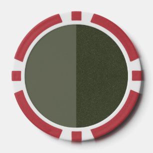 Two-Tone Moss Green Poker Chip – Customizable
