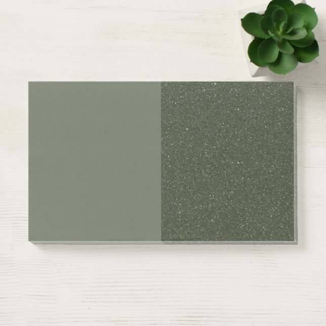 Two-Tone Moss Green Sticky Post-It Notes (Custom) (Office)