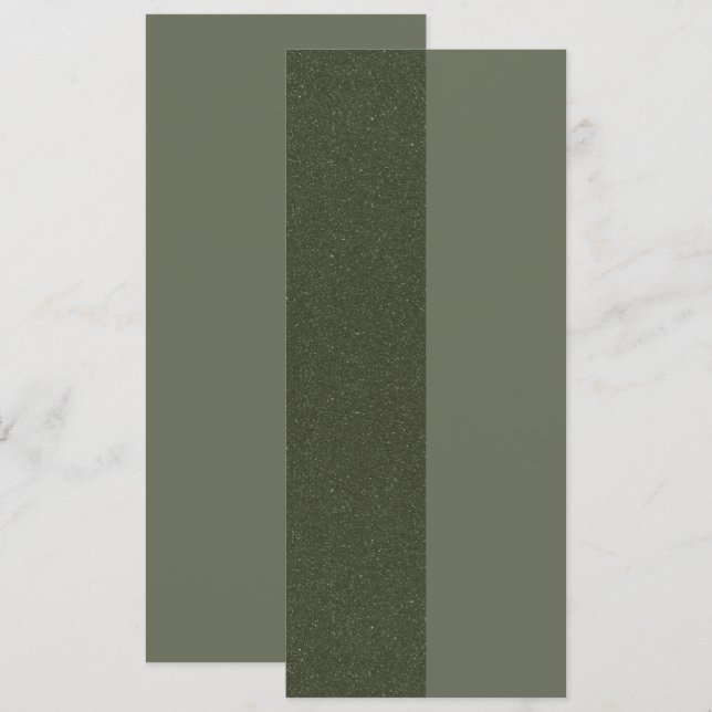 Two-Tone Moss Green Textured Flat Menu – Customize (Front/Back)