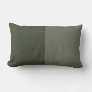 Two-Tone Moss Green Throw Pillow – Custom Design