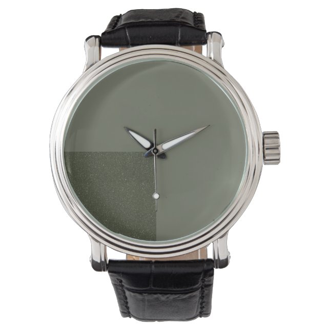 Two-Tone Moss Green Watch – Customizable Gift (Front)
