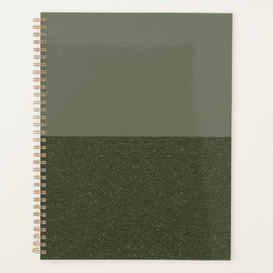 Two-Tone Moss Green Weekly Planner – Customizable