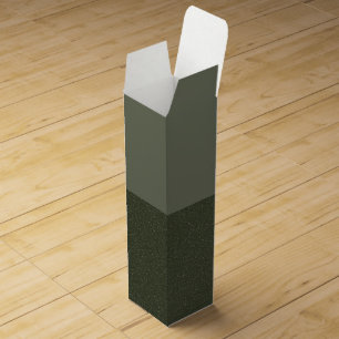 Two-Tone Moss Green Wine Gift Box – Customizable