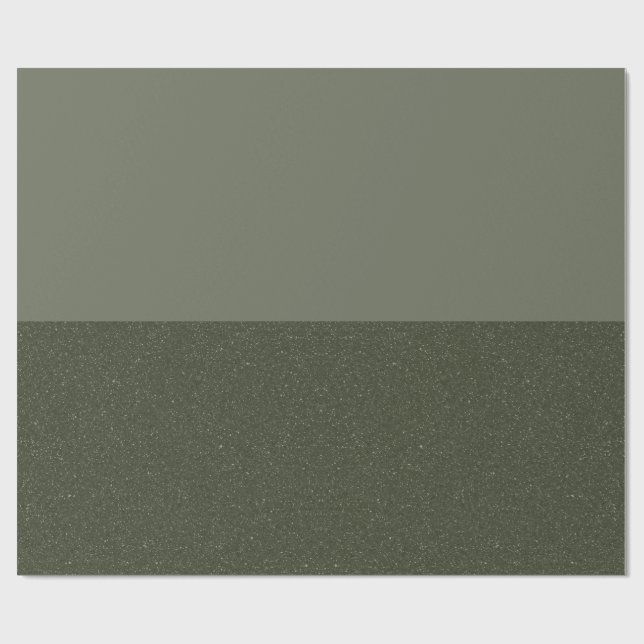Two-Tone Moss Green Wrapping Paper – Customizable (Flat)