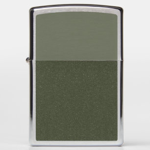 Two-Tone Moss Green Zippo Lighter – Customizable