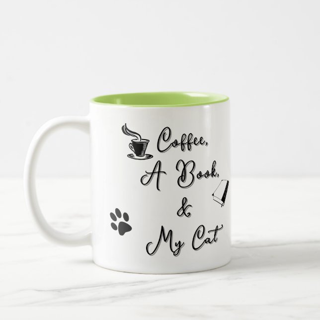 Two-tone Mug 11 oz (light green) (Left)