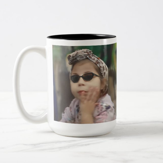 Two-Tone Mug, 15 oz Coffee Mug (Left)