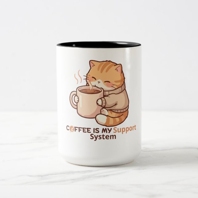Two-Tone Mug, 15 oz Coffee Mug (Center)