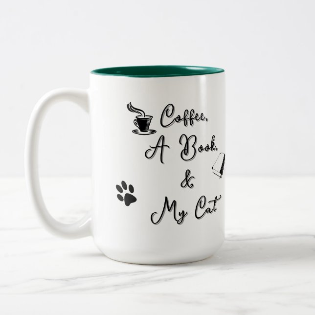 Two-tone Mug 15 oz (dark green) (Left)