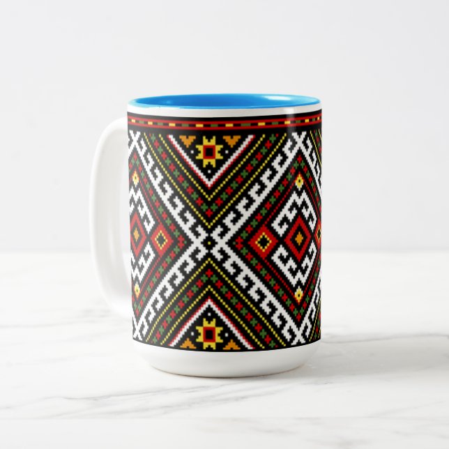 Two-Tone Mug, 15 oz Two-Tone Coffee Mug (Front Left)