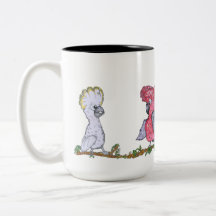 Two-Tone Mug, 444 ml - Cockatoo & Galah 