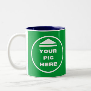 Two-Tone Mug - Add Your Image 11 oz White Navy