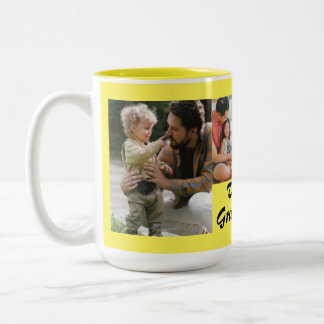 Two-Tone Mug The best Grandpa Ever 4 photos yellow
