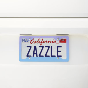 Two Tone Ombre Blue and Purple Pattern License Plate Frame