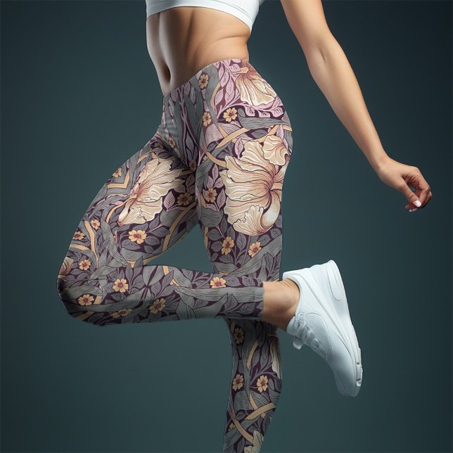 Two-Tone Pimpernel Dusty Pink & Gray Blue Morris Leggings (Creator Uploaded)