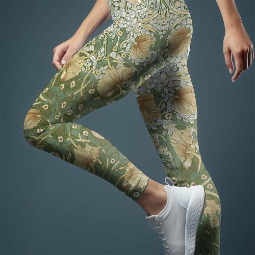 Two_Tone Pimpernel Yellow  Green William Morris Leggings