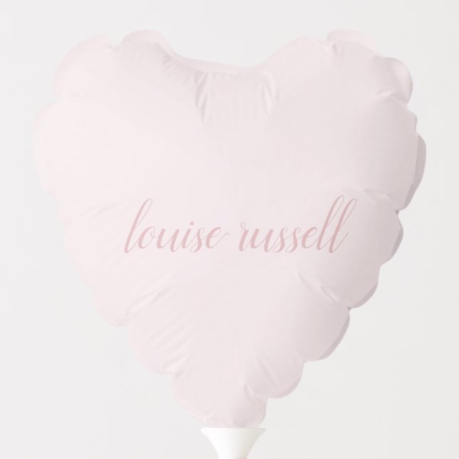two tone pink name baby shower balloon (Back)