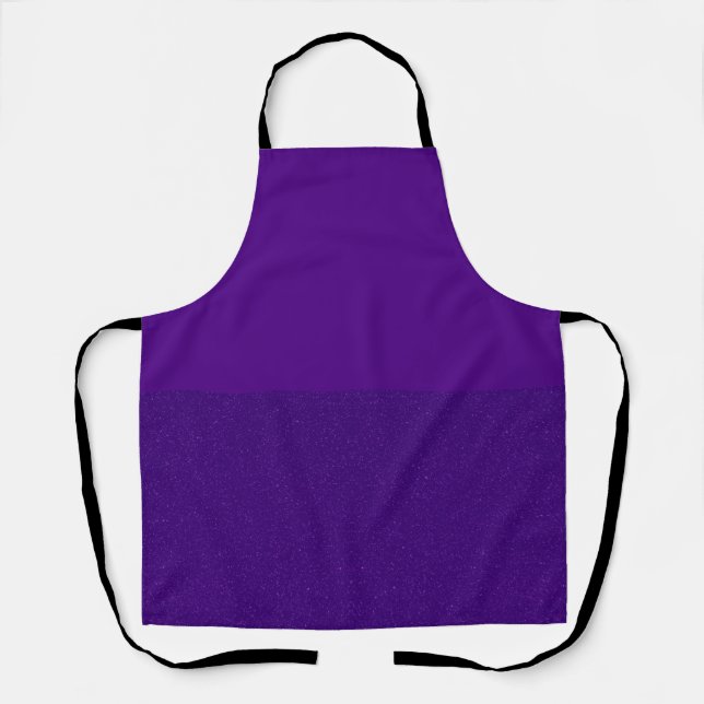 Two-Tone Purple Glitter Apron – Customizable (Front)