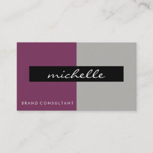 Two Tone Purple / Gray Business Card