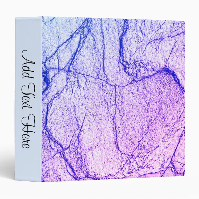  Two Tone Purple Marble Look 3 Ring Binder (Front/Spine)