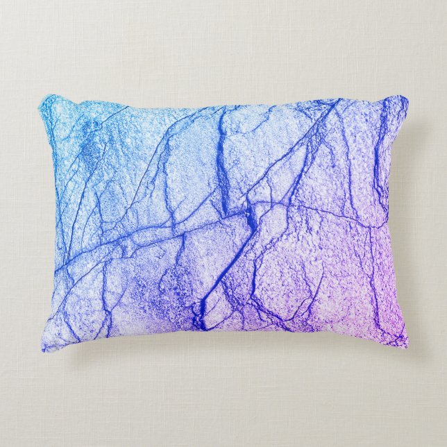  Two Tone Purple Marble Look Accent Pillow (Front)