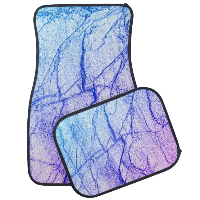  Two Tone Purple Marble Look Car Floor Mat (Set)