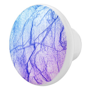  Two Tone Purple Marble Look Ceramic Knob