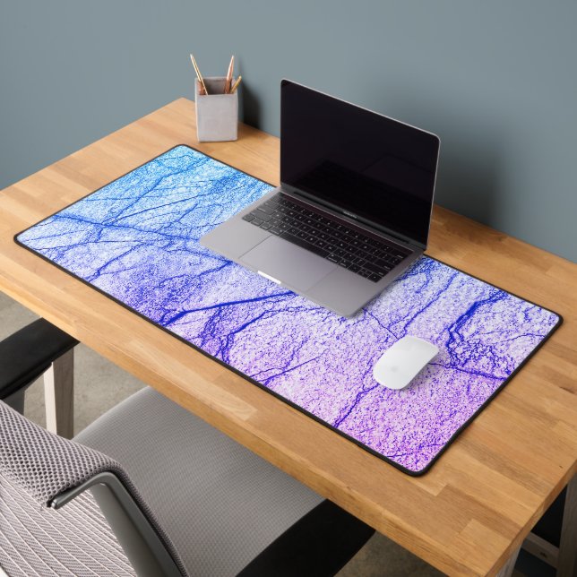  Two Tone Purple Marble Look Desk Mat (Office 2)