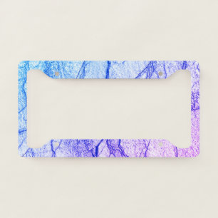 Two Tone Purple Marble Look License Plate Frame