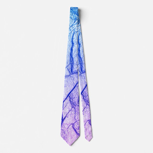  Two Tone Purple Marble Look Neck Tie (Front)