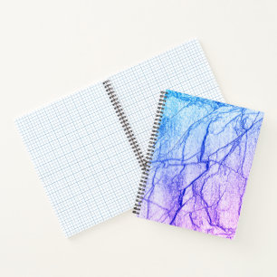 Two Tone Purple Marble Look Notebook