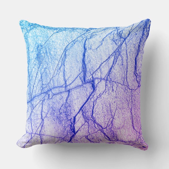  Two Tone Purple Marble Look Throw Pillow (Front)