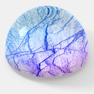Two Tone Purple Marble Look Wine Glass Tag Paperweight