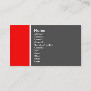 Two Tone (Red and Gray) Business Card