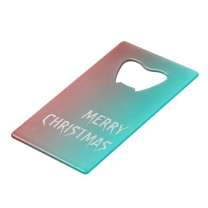 Two Tone Red And Green Credit Card Bottle Opener