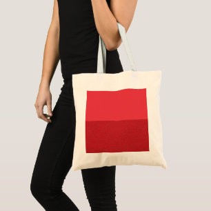 Two-Tone Red Canvas Tote Bag – Customizable