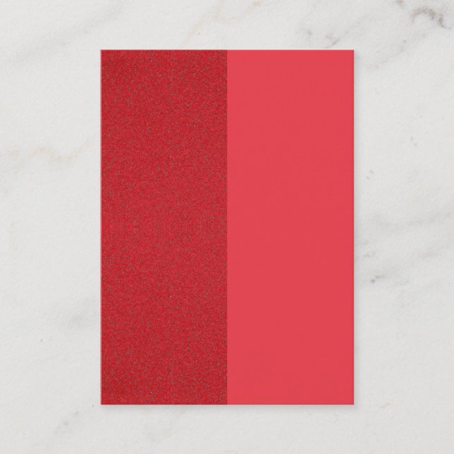 Two-Tone Red Flat Place Cards – Customizable (Front)