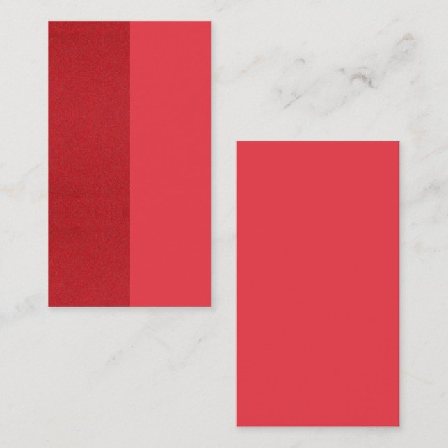 Two-Tone Red Vertical Business Card – Customizable (Front/Back)
