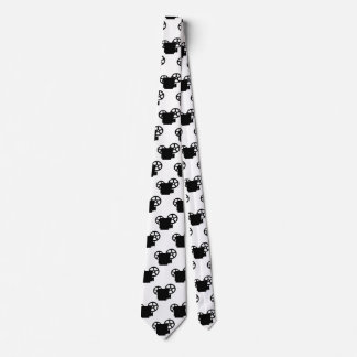 TWO TONE RETRO MOVIE PROJECTORS PATTERN  NECK TIE