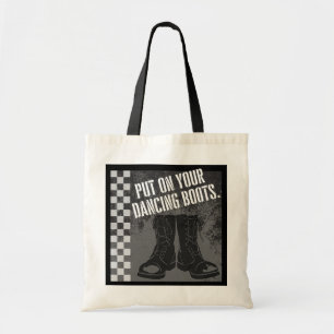Two Tone Ska Clothing Put on Your Dancing Boots Tote Bag