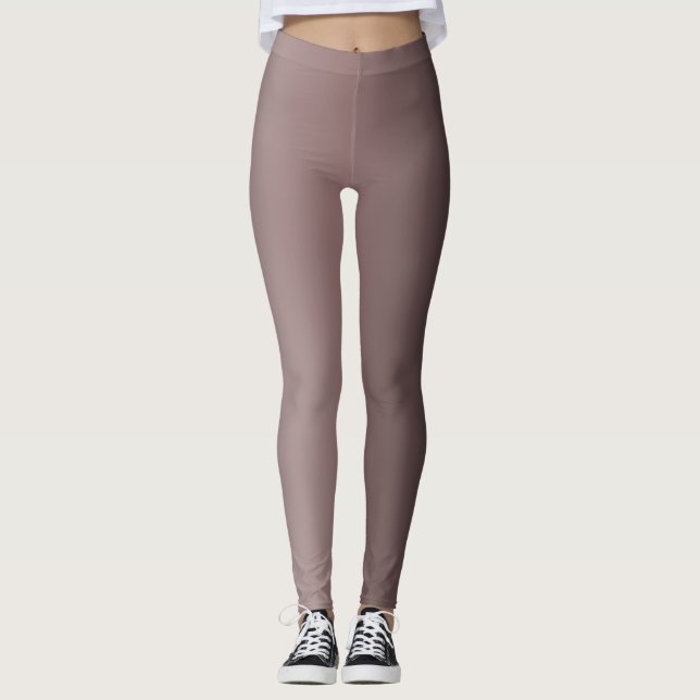 Two-Tone Split Color Block Leggings (Front)