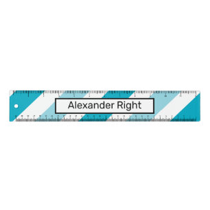 Two-tone Striped Desk Nameplate Ruler