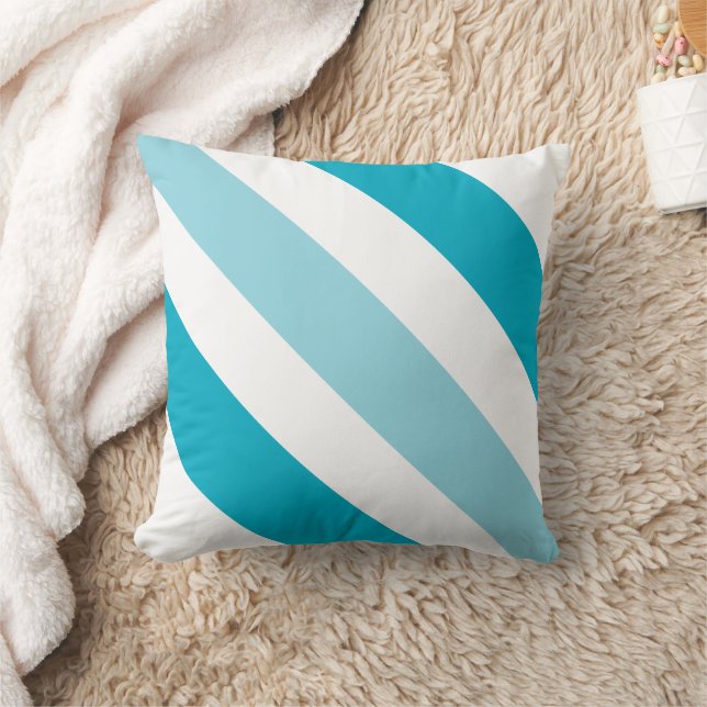 Two-tone Striped Throw Pillow (Blanket)