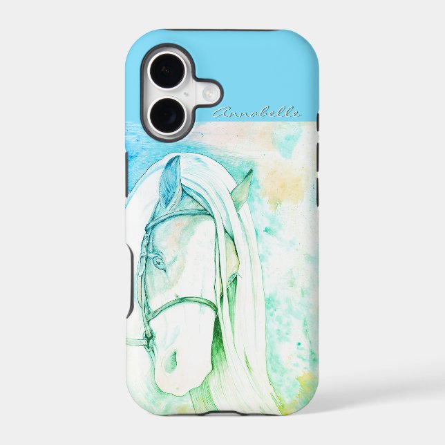 Two Tone (teal) Iphone Case (Back)