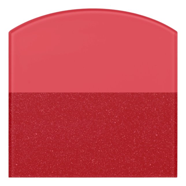 Two-Tone Tomato Red Acrylic Room Sign – Custom (Contour Front)