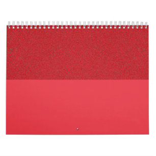 Two-Tone Tomato Red Custom Wall Calendar