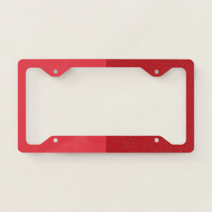 Two-Tone Tomato Red License Plate Frame (Custom)