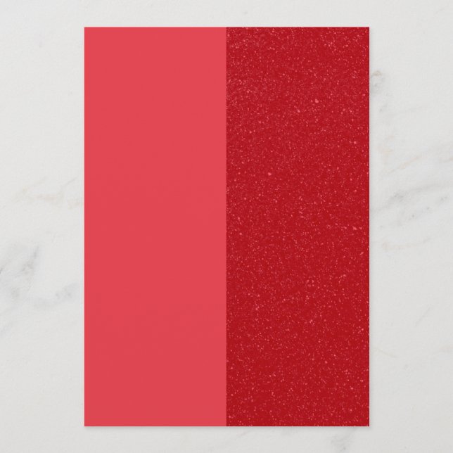 Two-Tone Tomato Red Menu Card – Customizable (Front)