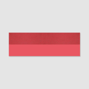 Two-Tone Tomato Red Name Tag – Customizable